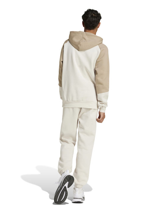 Adidas M Fl Set Fleece Sweatpants with Rubber Beige