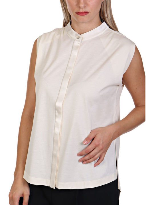 Hugo Boss Women's Sleeveless Shirt Sub-white