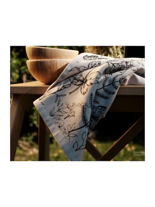Nef-Nef Homeware Tea Towel from 100% Cotton in Gray Color 40x60cm