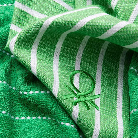 Benetton Benetton Küchenhandtücher aus 100% Baumwolle in Grün Farbe 3 Stück