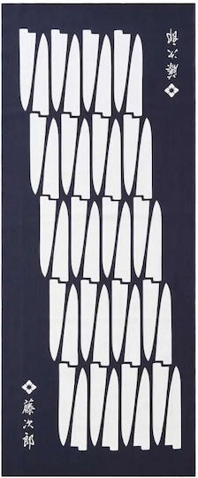 Tojiro Tenugui Πετσέτα Κουζίνας Μπλε - Λευκή 35x86cm