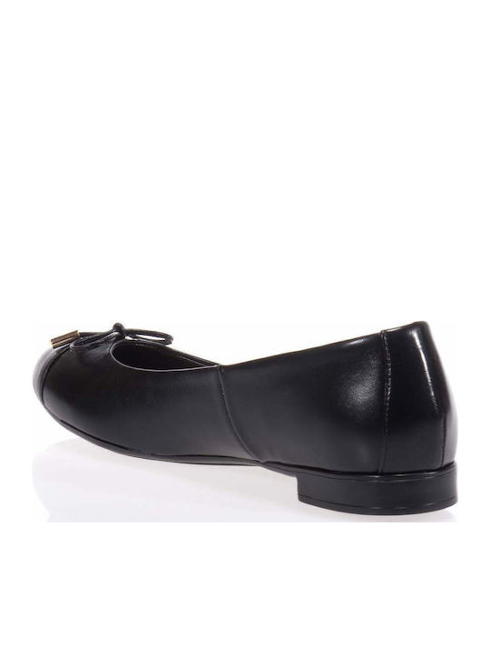 Toutounis Leather Ballerinas Black