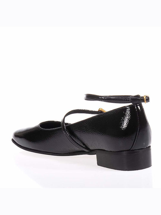 Komis & Komis Damen Ballerinas aus Lackleder in Schwarz Farbe