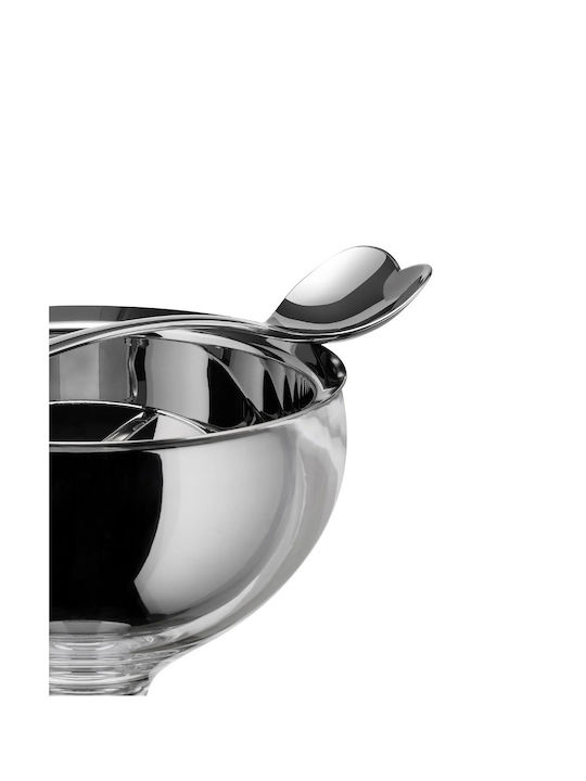 Alessi Big Love Ice Cream Serving Bowl Round Inox Silver with Diameter 12cm