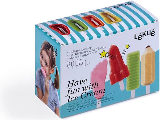Lekue Форма за сладкарство Сладолед / Ice Lolly от Силикон 4 Бройки