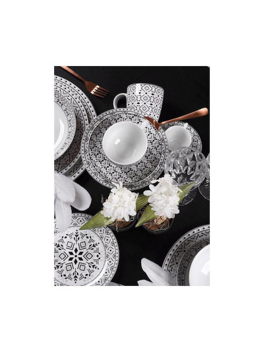 Cryspo Trio Nostro Cereal Serving Bowl Round made of Porcelain White with Diameter 16cm