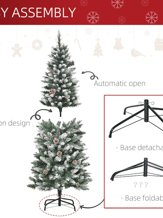 Weihnachtsbaum Beschneit 150cm mit 464 Abnehmbar Zweige