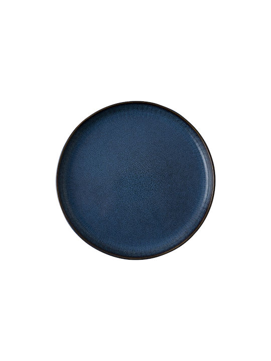 Dutch Rose Sapphire Plate Desert made of Porcelain Blue with Diameter 21.5cm