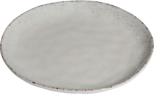 Estia Vignette Stoneware Teller Untiefe Keramik Gray mit Durchmesser 27cm 4Stück