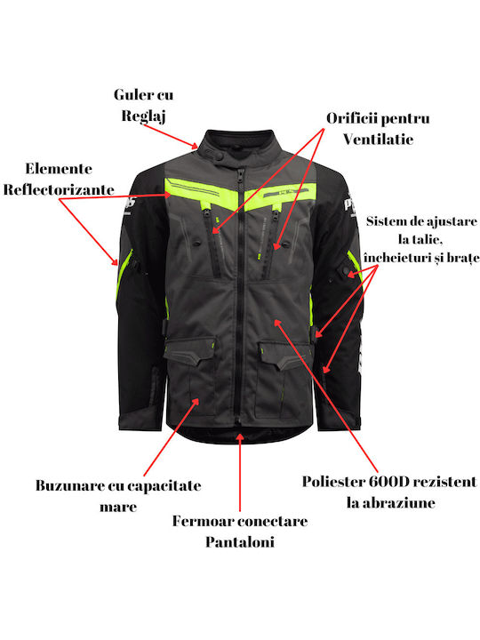 Bărbătesc Geacă de motocicletă Cordura 4 Sezoane Waterproof Negru