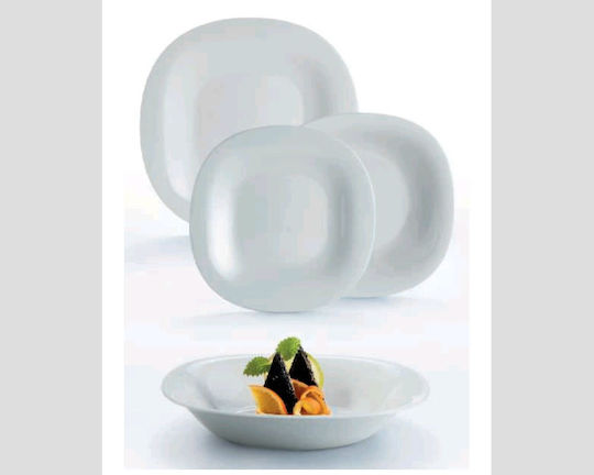 Luminarc Carine Granit Plate Shallow made of Porcelain White with Diameter 22cm