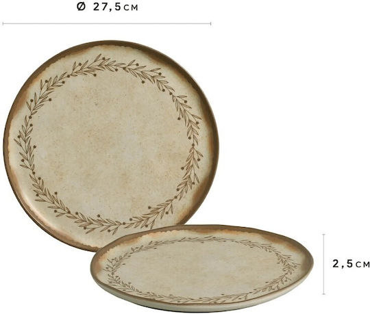 Porto Brasil Bio Nativa Porto Brasil Plate Shallow Ceramic Gray with Diameter 27.5cm Porto Brasil Bio Nativa Porto Brasil Plate Shallow Ceramic Gray with Diameter 27.5cm