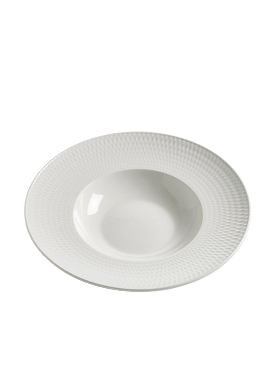Maxwell & Williams Diamonds Teller Nudeln aus Porzellan Weiß mit Durchmesser 30cm