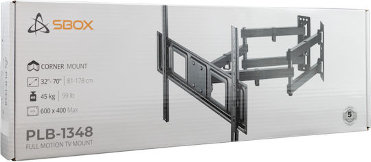 Sbox PLB-1348-2 Βάση Τηλεόρασης Τοίχου έως 45kg