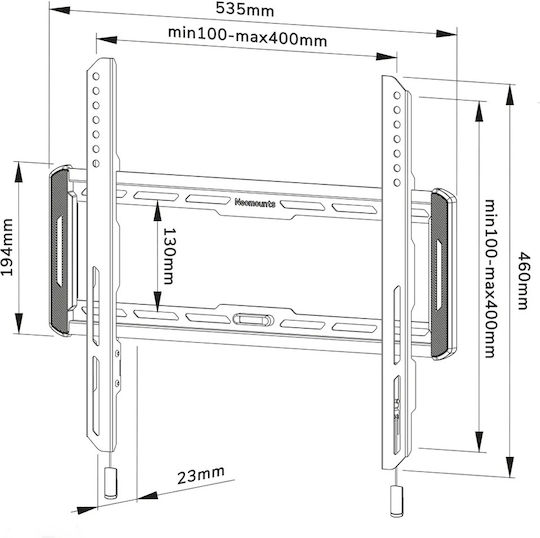 Neomounts NEOWL30-550BL14 Βάση Τηλεόρασης Τοίχου έως 65"