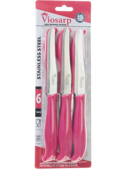 Viosarp General Use Knives Made of Stainless Steel Purple No22695 6 Pieces