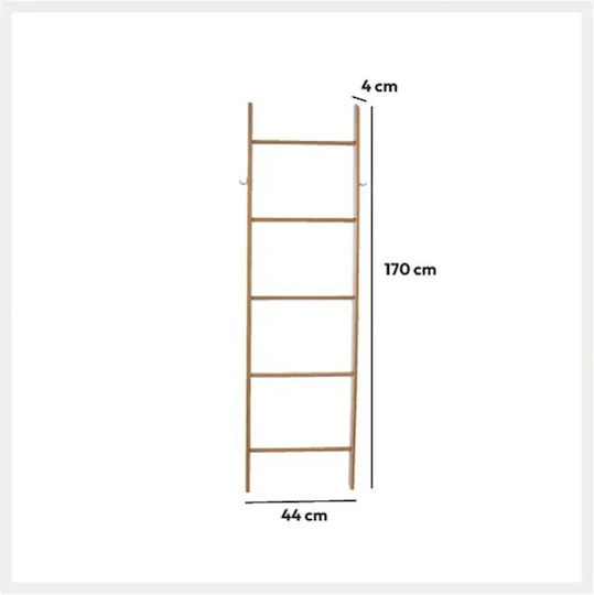Scară de Baie cu 5 Locuri De Perete ​44x170cm Maro