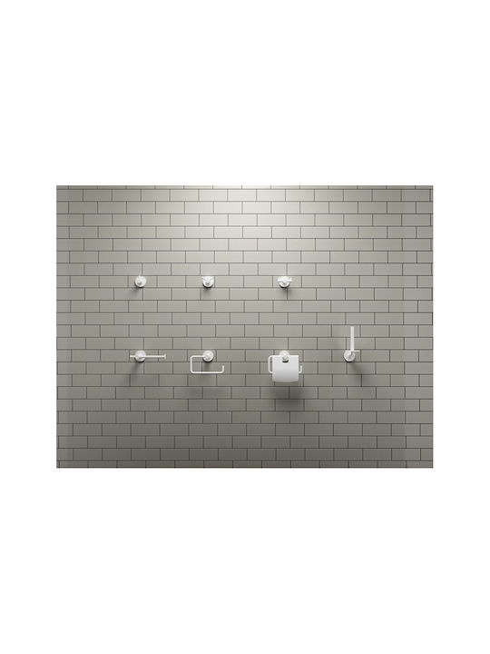 Verdi Sigma Single Wall-Mounted Bathroom Hook ​4.4x4.4cm White Matt
