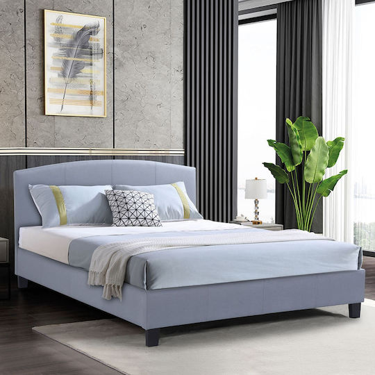 Odeon Doppelbett Mit Stoff Grau Für Matratze 140x190cm E8806,11
