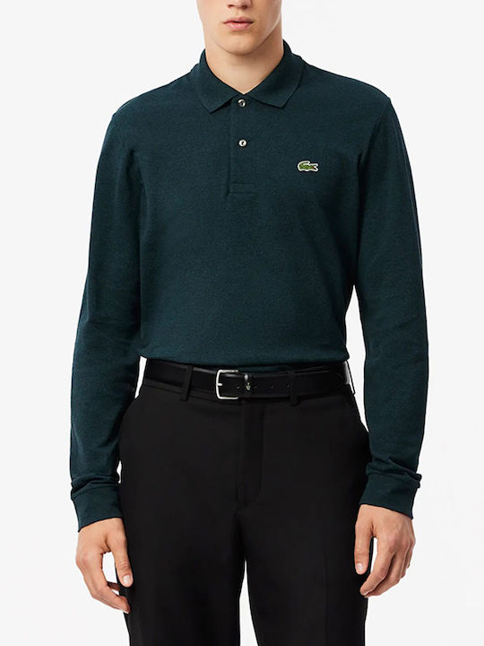 Lacoste Ανδρική Μπλούζα Μακρυμάνικη Polo Dark Green