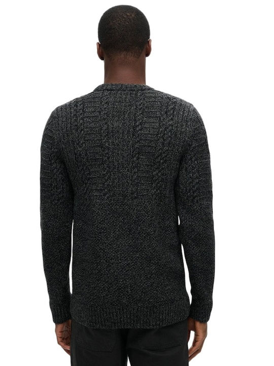 Superdry D1 Ovin Jacob Cable Herren Pullover Black