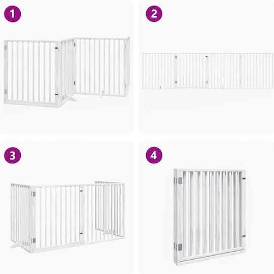 vidaXL Divider Dog in White Color 320 x 90cm