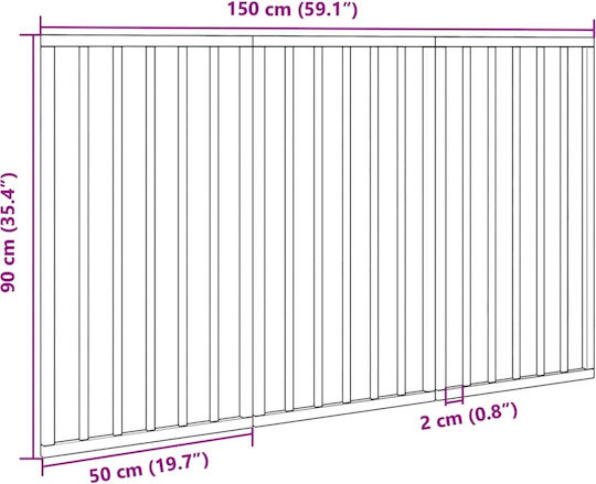 vidaXL Divider Dog in Brown Color 150 x 90cm