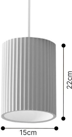 Inlight Κρεμαστό Φωτιστικό Λευκό 15x15x22εκ.