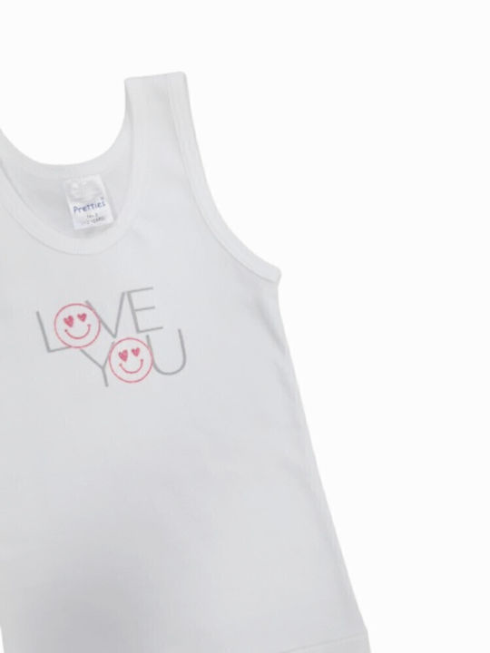 Pretty Baby 47541 Kids' Undershirt Tank Top White - Love You