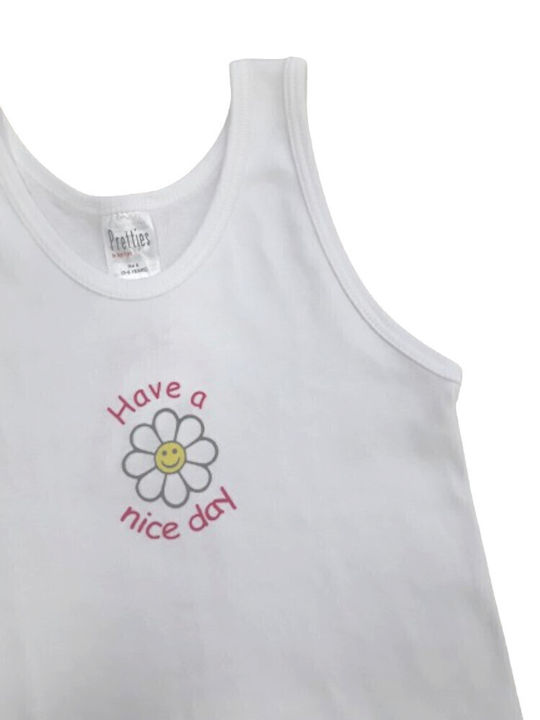 Pretty Baby 47541 Kinder-Unterhemd Tank-Top White - Have a Nice Day