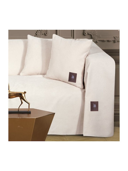 Greenwich Polo Club Three-Seater Sofa Throw 3922 180x300cm Ivory Coast