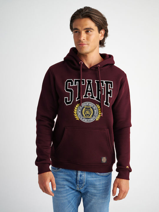 Staff Sweatshirt with Hood Bordeaux