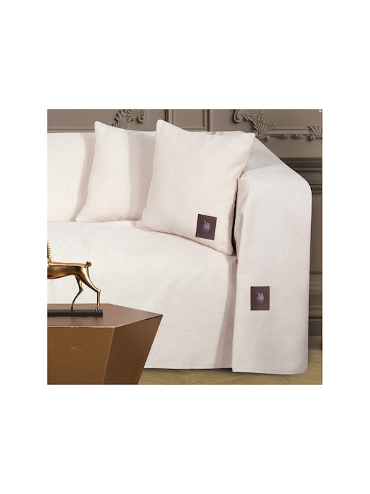 Greenwich Polo Club Sofa Cushion 3922 Fleece Ivory 42x42cm.