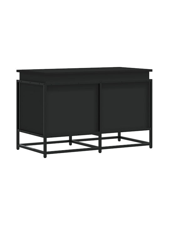 vidaXL Wooden Decorative Trunk Black 80x40x51.5cm