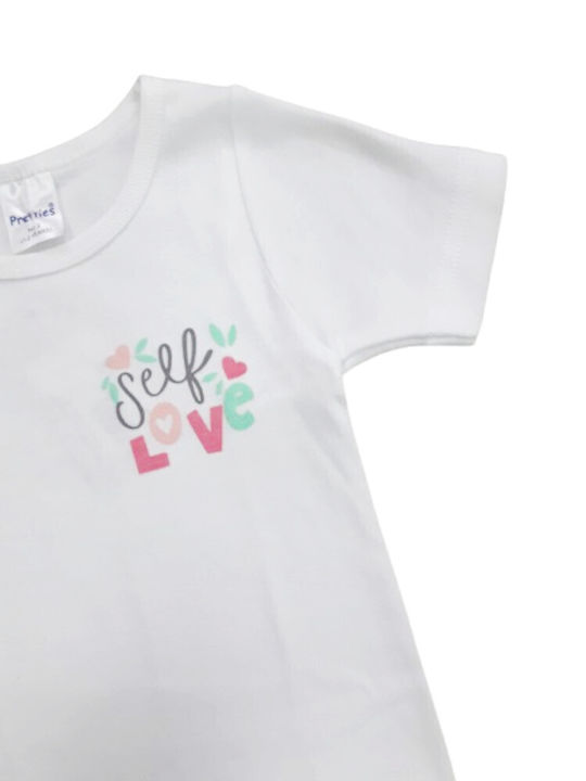 Pretty Baby 47542 Kids' Undershirt Short-sleeved White - Self Love