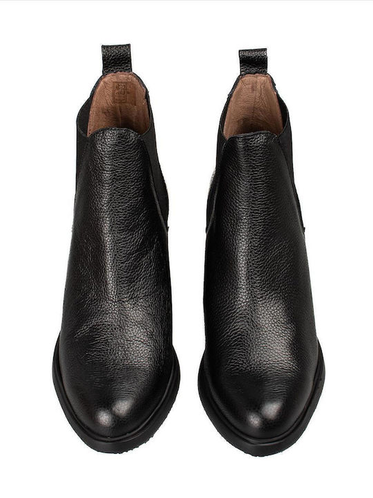 Leather Women's Ankle Boots Black