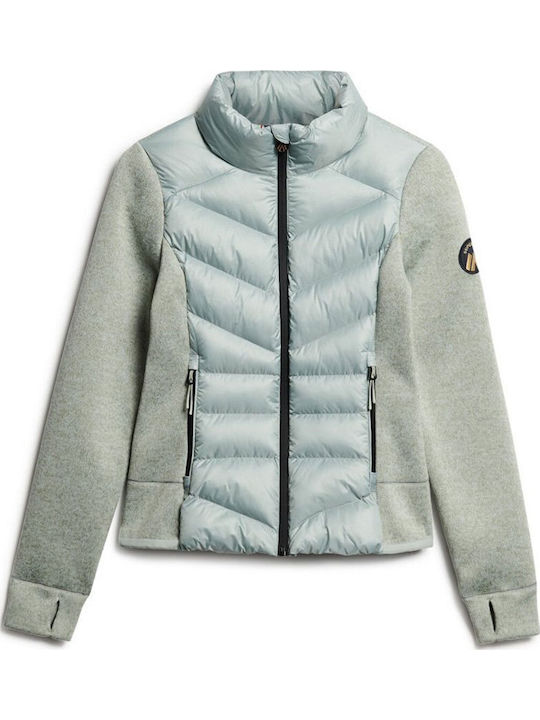 Storm Knit Hybrid Women's Short Lifestyle Jacket for Winter Puritan Grey