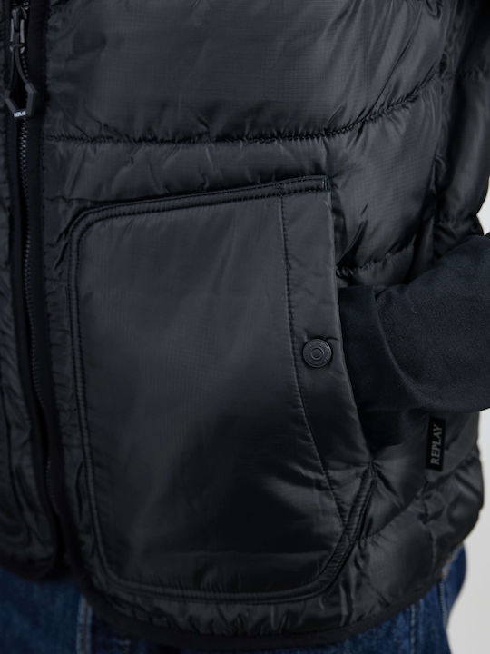 Replay Ärmellos Herren Jacke Puffer BLACK