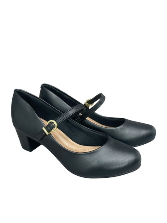 Pumps mit Riemchen Schwarz