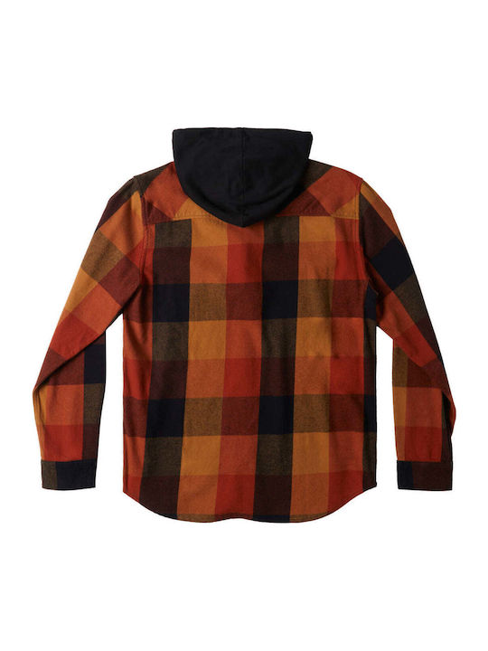 Ruckus Hooded Μακρυμάνικo Φανελένιο Πουκάμισο Καρό Black, Spice, Chipmunk