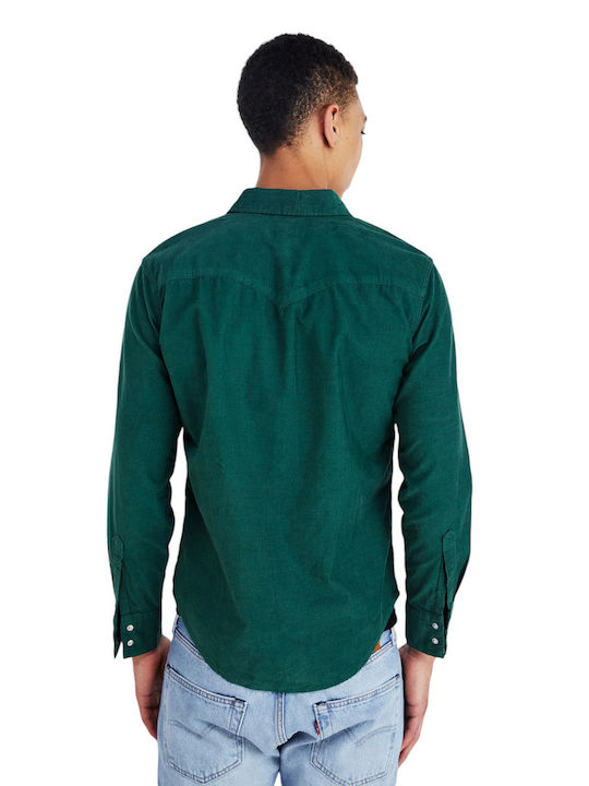 Levi's Barstow Western Standard Long-sleeved Corduroy Shirt Green