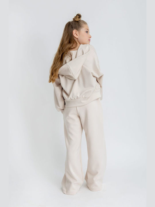 Alice Kids Sweatpants Set Beige 2pcs