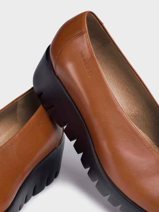 Leder Pumps Braun
