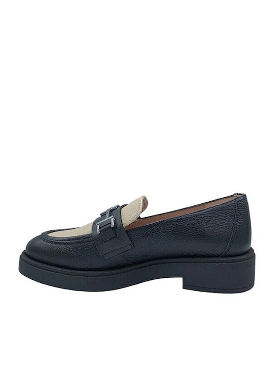Δερμάτινα Γυναικεία Loafers σε Μαύρο Χρώμα