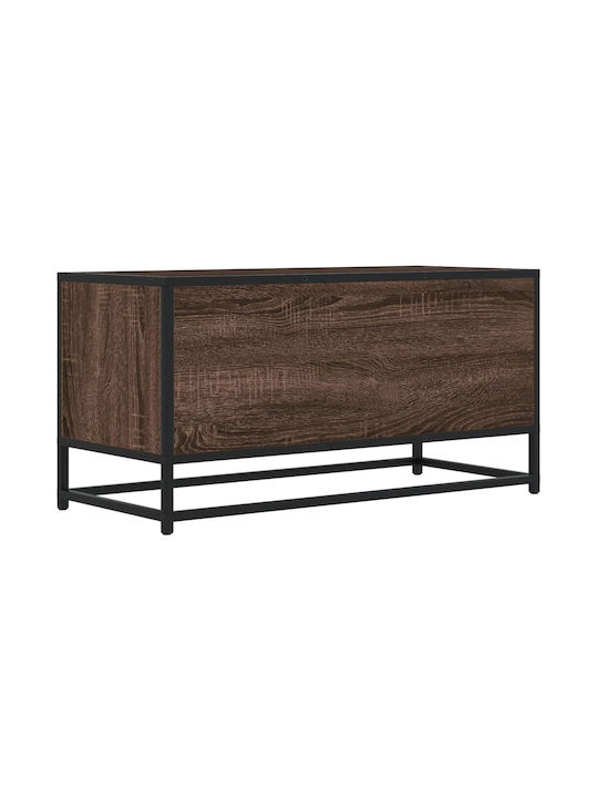 TV Stand Made of Metal and Brown Oak M80xD34.5xH40cm