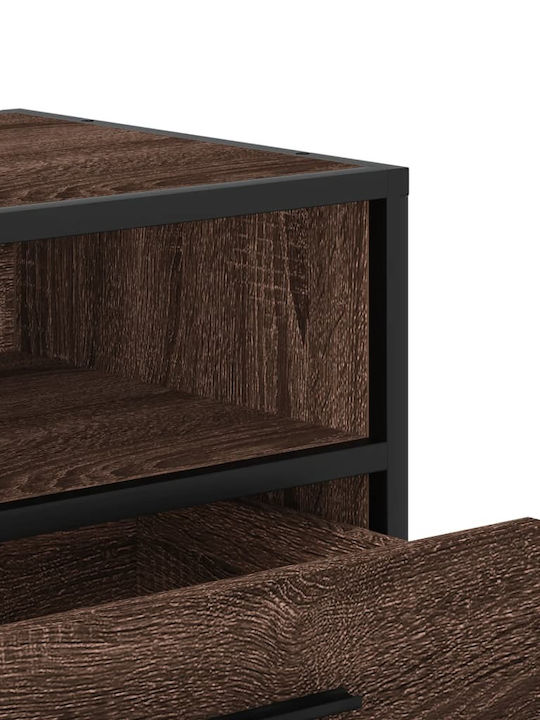 TV Stand Made of Metal and Brown Oak M80xD34.5xH40cm