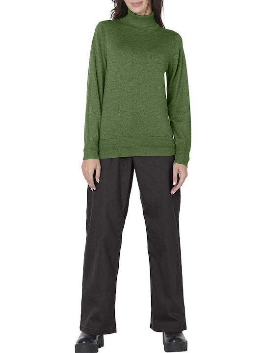 Jensen Woman Women's Sweater Turtleneck Green