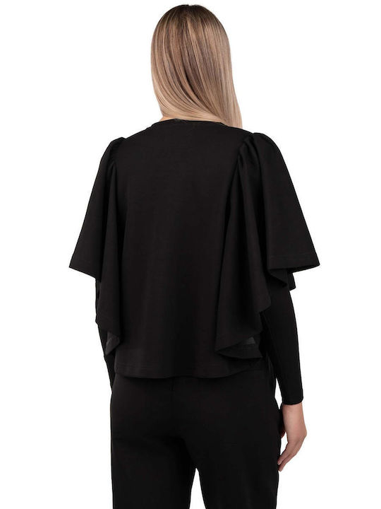 Psophia Damen Bluse Langärmelig Schwarz