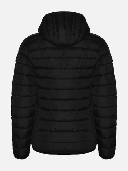Scurtă Jachetă de femei Puffer Negru