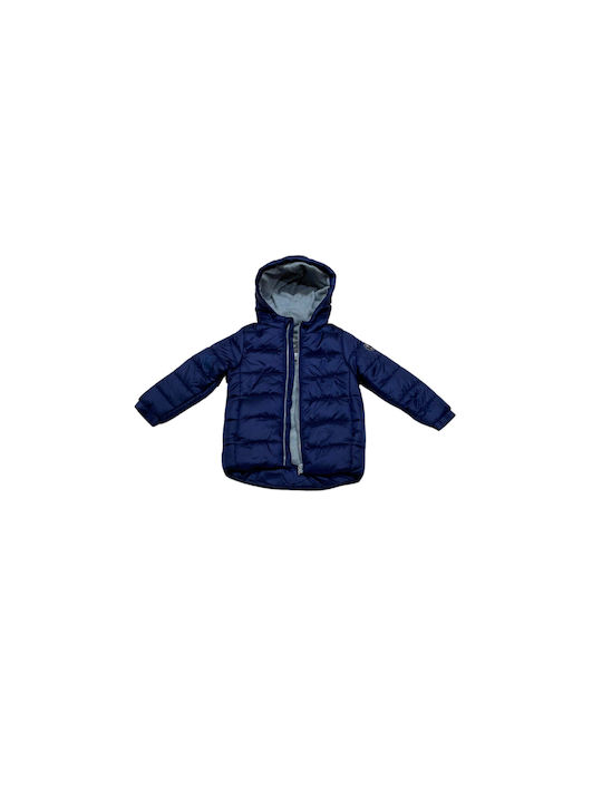 Παιδικό Casual Μπουφάν με Επένδυση & Κουκούλα Navy Μπλε